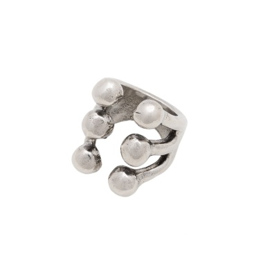 Кольцо Tucco, Darling, незамкнутое, с металлическими бусинами, TC-TMA76 серебристый