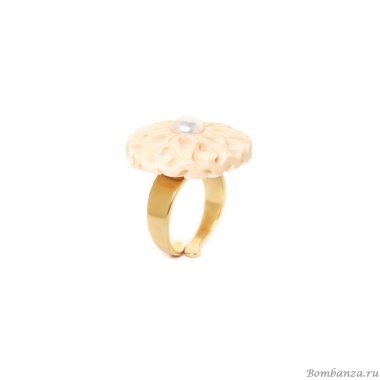 Кольцо Nature Bijoux, Pondichery, разъемное, с костью и жемчугом, NB24.1-19-25090 белый